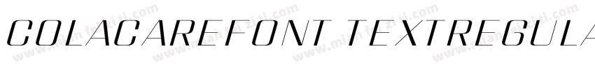 COLACAREFONT TEXTREGULAR  GB1 0字体转换